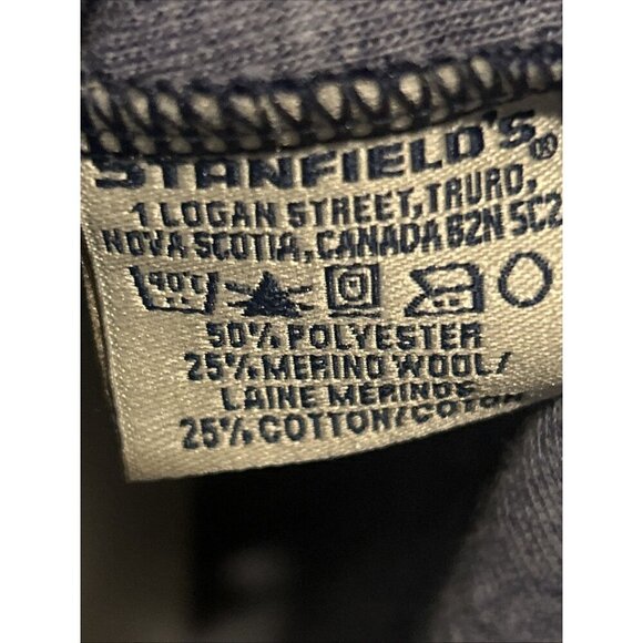 Women’s Stanfield Heritage Murino Wool Blend Pull Over Turtleneck Sweater Blue - Picture 6 of 6